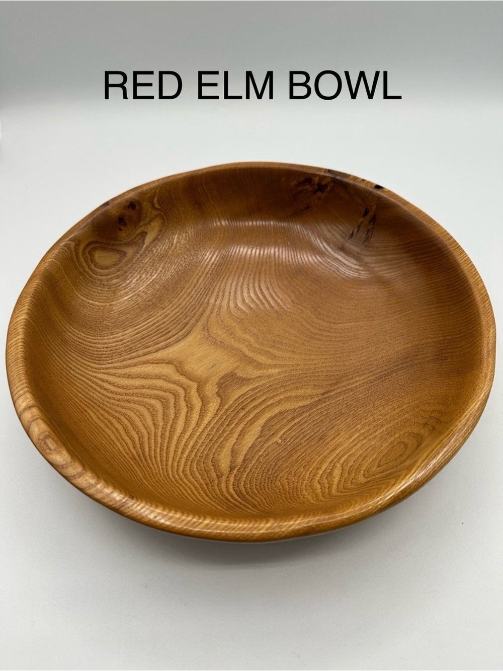 Red Elm Hand Crafted Wooden Bowl. Small gamed by Artist